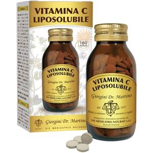 GIORGINI Vitamina C liposolubile 180 pastiglie da 500 mg - Favorisce il metabolismo energetico e riduce la stanchezza