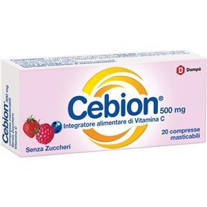 Cebion - Integratore Vitamina C Senza Zucchero, 20 compresse masticabili