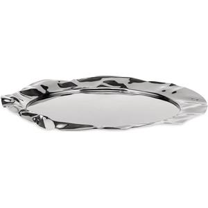 Alessi Vassoio Rotondo Foix in Acciaio Inox 18/10 - Diametro 44 cm, Altezza 3 cm, Design di Lluís Clotet