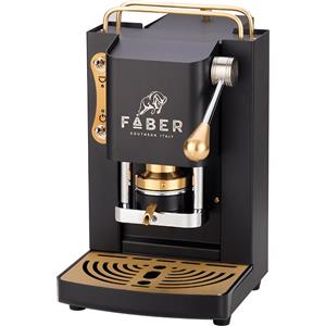 Faber Coffee Pro Mini Deluxe - Macchina Caffé a Cialde Espresso colore Matt Black Ottone - PROMINIBLACKBASOTT