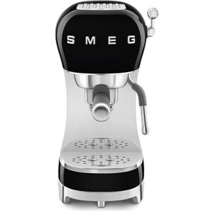 Smeg, Macchina da Caffè Espresso Manuale ECF02BLEU, Made in Italy, Cappuccino System, Thermoblock, Tazze Grandi e Funzione Caffè Doppio, Made in Italy, Dimensioni Compatte, 1350W, Nero