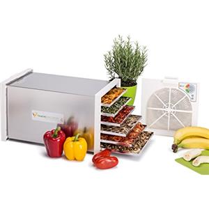 Tauro Essiccatori, Essiccatore alimentare Biosec Deluxe B6 a flusso orizzontale Made in Italy in acciaio inox con 6 cestelli, potenza 550W essicca fino a 3,5Kg