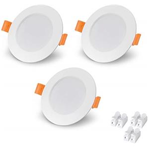 VTERLY Faretti LED da Incasso, 3 X 6W Faretti Cartongesso, 430LM, 3000K Bianco Caldo, Non Dimmerabile, AC 220-240V Luci da incasso, Integrati Ultrasottile Pannello Lampada, Spot LED incasso