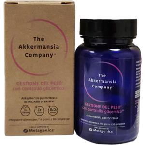Metagenics Akkermansia - Integratore per la Gestione del Peso con Tè Verde, Cromo e Vitamine B2/D3 - 30 Compresse