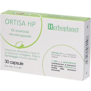 HERBOPLANET Ortisa HP - Integratore alimentare con oli essenziali di origano, timo e santoreggia in 30 capsule