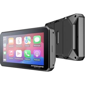 INTERPHONE SYNC55B, Smart Display per moto BMW, Schermo moto Wi-Fi e Bluetooth da 5,5" per utilizzo Carplay Apple e Android Auto, compatibile con supporto navigator originale BMW
