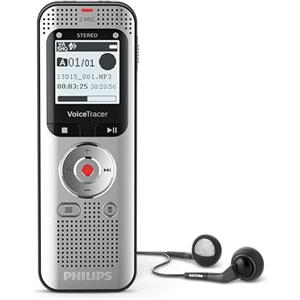 Philips VoiceTracer DVT2050 - Registratore vocale digitale registratore audio, stereo MP3, 8 GB