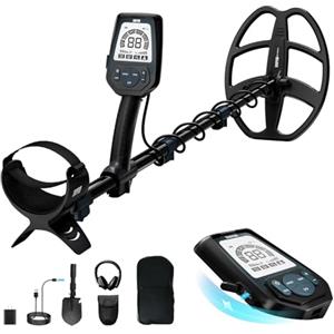 SUNPOW Metal Detector Professionale Ricaricabile per Adulti - 6 Tipi di Metallo, Bobina Impermeabile IP68, Display LCD, 5 Modalità di Ricerca per Spiaggia/Fiume/Outdoor | OT-MD16