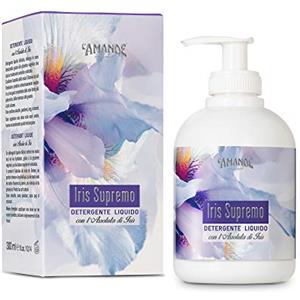 L'AMANDE - Sapone Liquido Mani e Corpo Fresco e Delicato, Bagnoschiuma Gel Detergente Nutriente e Idratante, Sapone Mani e Docciaschiuma Naturale al Profumo di Gelsomino e Cedro - Iris Supremo, 300 ml