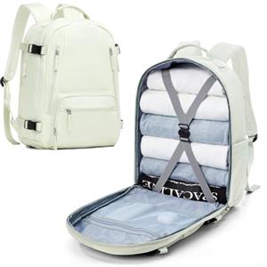 suradar Zaino da Viaggio Easyjet 45x36x20 Zaini Viaggio Aereo Bagaglio a Mano 30L Borsa da Cabina per Uomo e Donna Zaini Lavoro e Scuola Trekking,15.6 Pollici Zaino Porta PC Verde Menta