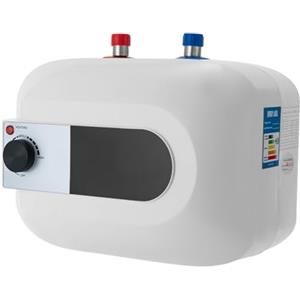 MEELRYD Scaldacqua istantanea da 1,5 kw, 6 litri, bassa pressione, mini scaldabagno elettrico per lavabo, cucina, bagno, bianco