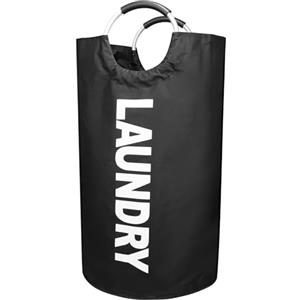 XIKAYA Ceste per la Biancheria, 90L Grandi Cesta del Bucato, Cesto portabiancheria pieghevole, Cesto per Bucato in Tessuto Oxford, Ceste Cesta Bucato Sporco per biancheria, vestiti, coperte-Nero