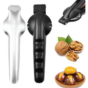 Jsleid 2 Pezzi Castagna Opener Set, Pinza per Castagne, Castagno Clip, Pinza per Castagne, Castagne Schiaccianoci in Acciaio Inox, Adatto per l'Apertura di Castagne, Noci, Nocciole