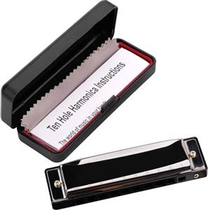 Ferizzia Armonica Diatonica in Do, Armonica Blues Diatonica a Bocca, con Custodia in Plastica, Suono Eccellente, per Adulti, Principianti, Bambini e Professionisti Regalo Speciale