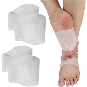 AUTUUCKEE 2 paia di solette ortopediche in gel di supporto per arco e plantare, in silicone, per piedi piatti