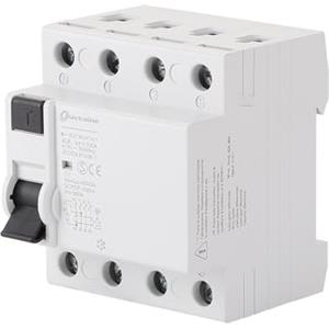 Electraline 87022 Interruttore Differenziale 40A, sensibilità 30mA, 6A Trifase - tipo A (protegge anche da correnti differenziali pulsanti unidirezionali, tipiche di carichi elettronici)