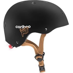 Cariboo Casco Per Bambini Casco Da Bici Protettivo XS/S 48-52 cm Robusto Illuminazione a LED Skateboard Monopattino Nero/Marrone