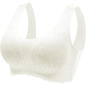 AMDOLE Reggiseno anti-cedimento del seno, Reggiseno anti-cedimento del seno, Reggiseno anti-cedimento, Reggiseno push-up senza fili anti-cedimento, bianco, M