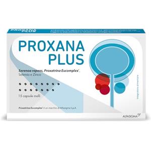 Proxana Plus, Integratore a Base di Serenoa Repens, Licopene, Epigallocatechin Gallato, Acido Ellagico, Selenio e Zinco, Svolge Effetti Favorevoli sulle Funzioni della Prostata, 15 Capsule Molli