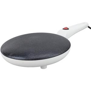 Fockety Crepiera elettrica, crepiera antiaderente senza fili 8 pollici Controllo automatico della temperatura Facile pulire Manico lungo Crepiera portatile per crepes (Spina