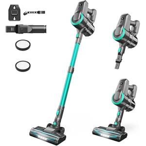 Ziaggnar Aspirapolvere Senza Fili, Scopa Elettrica Senza Fili ultraleggero 6 in 1, 55 minuti di autonomia, Anti-Avvolgimento, Aspirapolvere potente per Pavimenti/Tappeti/Peli Animali