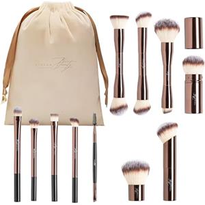 VivelaBeauty VIVELA Pennelli make up professionali 13 Premium synthetic pennello trucco, Kit per fondazione cipria fard ombretto,Set pennelli make up, Pennelli trucco make up, Ideale per regalo Compleanno.