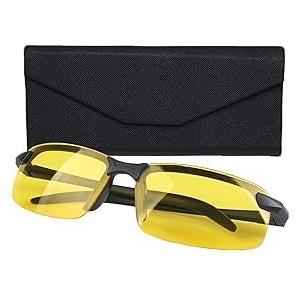 suuosl Occhiali da guida notturna polarizzati anti-abbagliamento con protezione UV400, lenti gialle per uomini e donne, ideali per la guida notturna, la camminata e il ciclismo