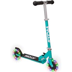 HTI ATOM Monopattini in linea con ruote illuminate | Monopattino per bambini con altezza della maniglia regolabile | Monopattino per bambini facile e pieghevole, per ragazzi e ragazze| Monopattino per