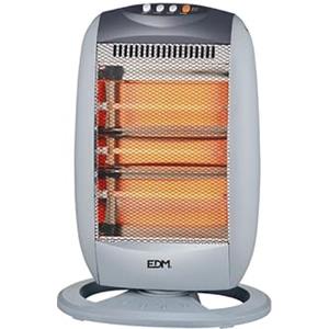 Eden pulse Stufa alogena 1200 W, 3 barre, maniglia di trasporto, silenziosa, oscillazione 70°