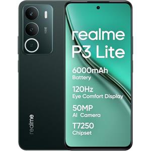 realme P3 lite, Smartphone,Verde, 8+256 GB, display Eye Comfort da 120 Hz, batteria da 6000 mAh, chipset T7250, fotocamera AI da 50 MP, ricarica da 15 W (senza adattatore)