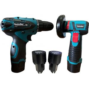 Topolenashop Trapano Avvitatore + Mini Smerigliatrice Flex 76mm 48V Kit Trapano Smerigliatrice A Batteria 48V