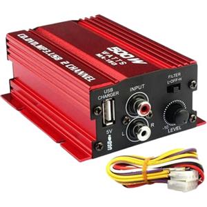 Generic Amplificatore per altoparlanti per auto - Amploratura stereo portatile, mini booster audio | Attrezzatura audio affidabile Struttura robusta Controllo regolabile Controllo dei bassi Design di energia