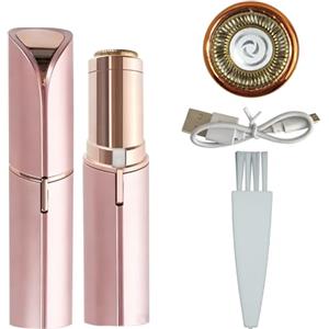SRLWMYI Mini rimozione peli del viso da donna, ricaricabile, USB, rasoio elettrico per il viso con 1 testina di ricambio, epilatore da donna per il corpo, peli del viso, labbra, mento, da viaggio