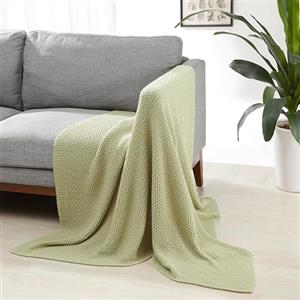Amazon Basics decorativa per la stanza lavorata a maglia Copriletto, 127 x 152 cm, verde salvia