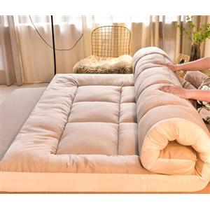 Generic Materasso giapponese King Size Gel Memory Foam Topper per letto matrimoniale traspirante pavimento futon verde 150 x 190 cm