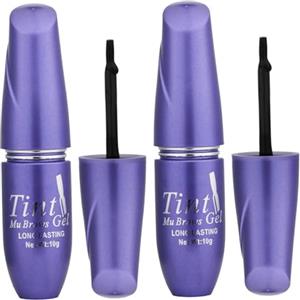 Ferricult Kit per tinta staccabile per tatuaggi per sopracciglia, confezione da 2 - Gel per tinta per sopracciglia per colore naturale semipermanente, formula impermeabile a prova di sbavature, Marrone, Decora