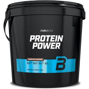 BioTech USA Protein Power 4000 g - Blend Proteico Cioccolato, Senza Glutine e Lattosio, Alto Contenuto Proteico con Creatina