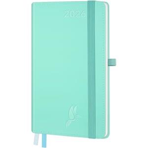 FEKSINO Agenda 2026 Settimanale Tascabile A6 - 18 x 9,8 cm, Tapa Blanda en, Diario Scuola 12 Mesi da Gen a Dic, con Spazio per Appunti Carta 100 g/m² - Verde