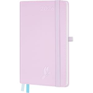 FEKSINO Agenda 2026 Settimanale Tascabile A6 -18 x 9,8 cm, Tapa Blanda en, Diario Scuola 12 Mesi da Gen a Dic, con Spazio per Appunti Carta 100 g/m² - Rosa