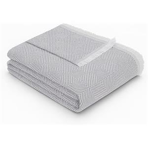 textil-home Textilhome Copridivano e Copriletto Multiuso - Telo Arredo Plaid Foulard Modello Dante, 130x180 cm, Copertura per Divano. Colore Perlato, Certificato OEKO-TEX