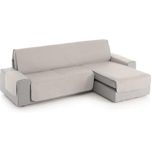 textil-home Textilhome Copridivano 3 Posti con Penisola Destro Adele - Trapuntato Reversibile Universale Avorio | Copri divano Angolare 240 cm, Salvadivano Antigraffio per Gatti, Antimacchia