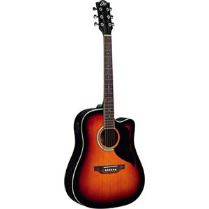 Eko - RANGER CW EQ BROWN SUNBURST, Chitarra Acustica CW con Equalizzatore, Top in Abete, Fasce e Fondo in Tiglio, Manico Betulla e Tastiera South American Roupanà a 20 tasti, Colore Brown Sunburst