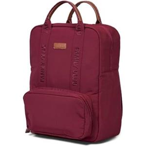 CHILDHOME, Zaino fasciatoio Family Bag Club, Grande capacità, Multifunzionale, Fasciatoio incluso, 11 scomparti, Tasche isolate, Passaggio per trolley, Gancio per passeggino, 20,5L, Bordeaux