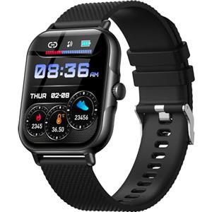 zaisia Smartwatch Uomo Donna, 1,85'' Orologio Fitness con Sonno Cardiofrequenzimetro, Smart Watch con Funzione di Notifica dei Messaggi e Chiamata, IP68 Impermeabile Tracker Fitness per Android iOS