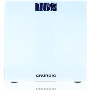 Grundig Bilancia Pesapersone Digital - Pesa Persone fino a 180 kg - Bilancia per misure di peso corporeo in kg/libbre - Bilancia Precisione fino a 500 gr - con Display Digitale - Bianco - Vetro