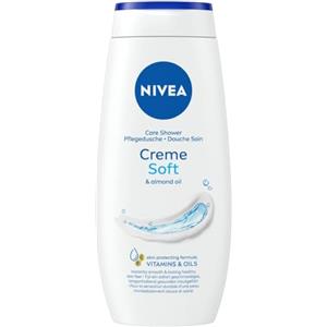 NIVEA Docciaschiuma Crema Creme Soft in Confezione da 6 x 250 ml, Bagnoschiuma Cremoso Arricchito con Olio di Mandorla, Delicato e Idratante