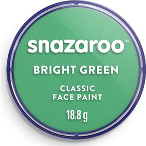 Snazaroo - Pittura Per Viso e Corpo, Trucchi da Viso per Travestimenti, per Bambini e Adulti, 18ML, Colore Verde Brillante