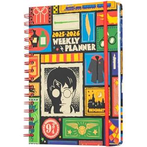 Grupo Erik: Diario Scuola 2025 2026 Harry Potter, Agenda settimanale A5 12 mesi, 14,8x21 cm, Agenda Harry Potter 2025 2026, Diario scuola medie e superiori
