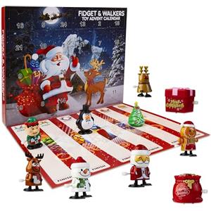 KreativeKraft Calendario Avvento 2025 Bambini 24 Giocattoli a Carica e Agitazione Inclusi Countdown Natale Calendari Avvento Regali per Bambini