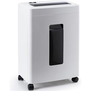 Fonirvanic Distruggi Documenti Elettrico Professionale: 10 Fogli Tritacarte Microframmenti P5 Distruggi Carte di Credito e Graffette Cestino 18L Antiblocco Per Casa Ufficio Piccolo Studio Scuola